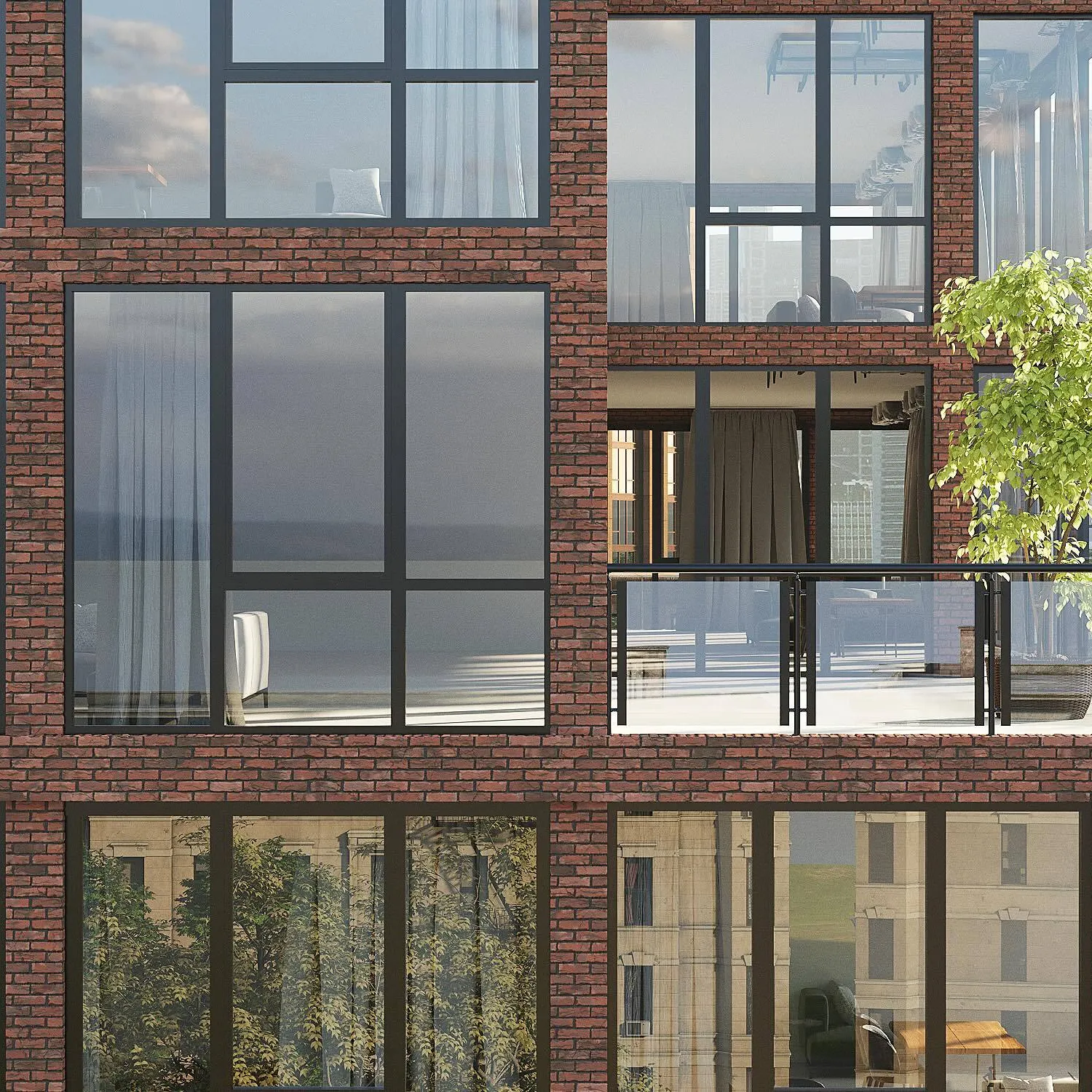 Master Wall Architectural Punched Windows closeup copie