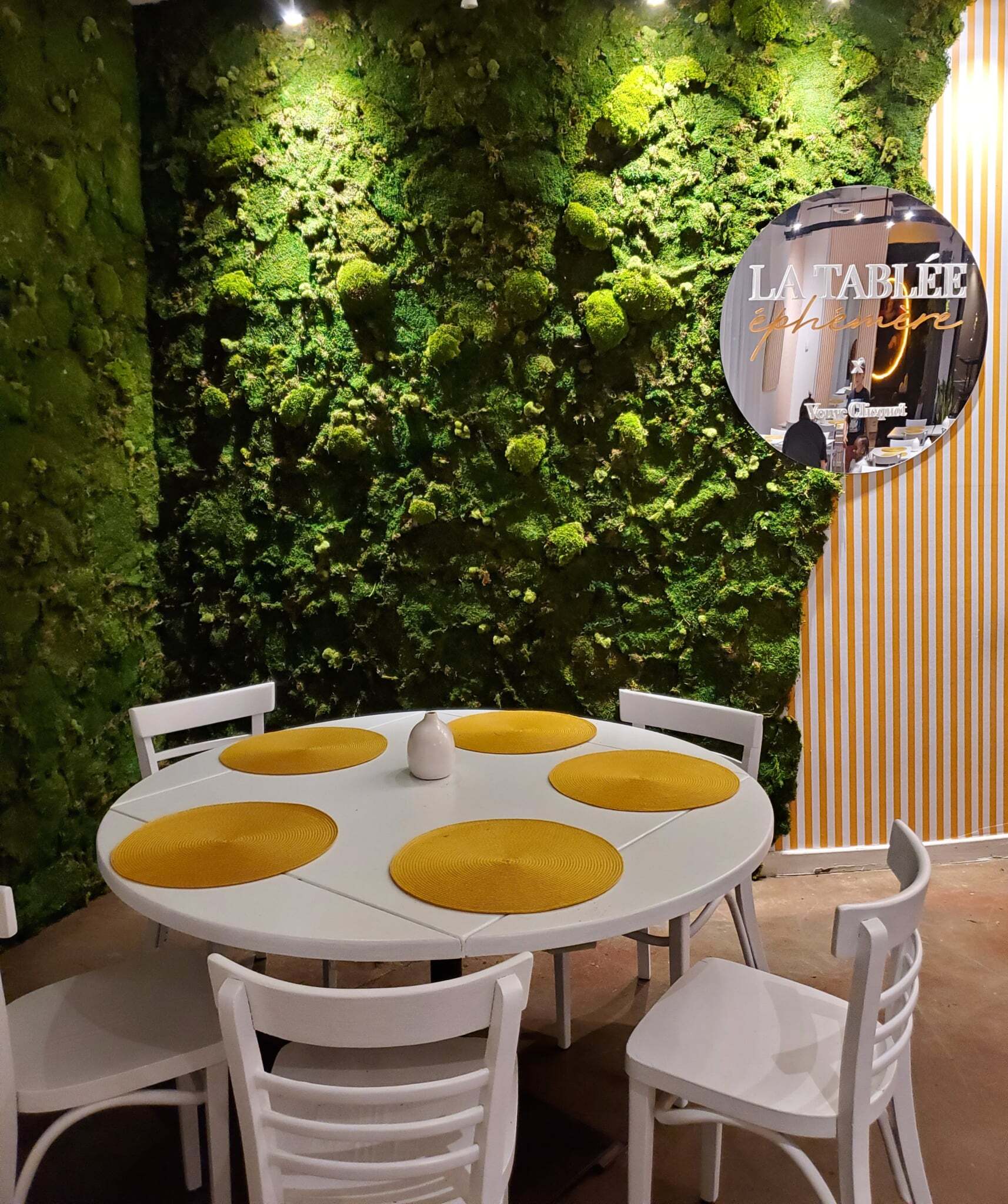 Vu sur un mur vegetal à La Tablée